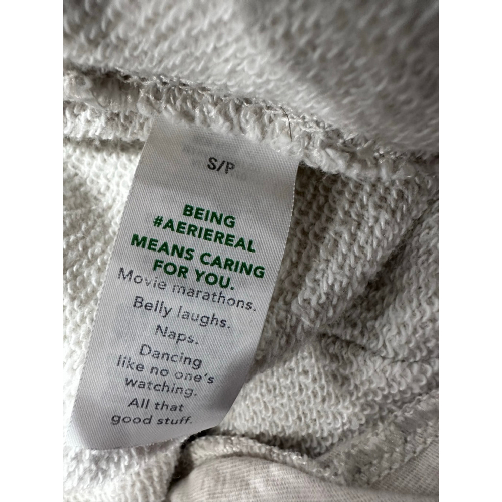 Women's Aerie Light Gray Petite Track Pants SP - Picture 4 of 4